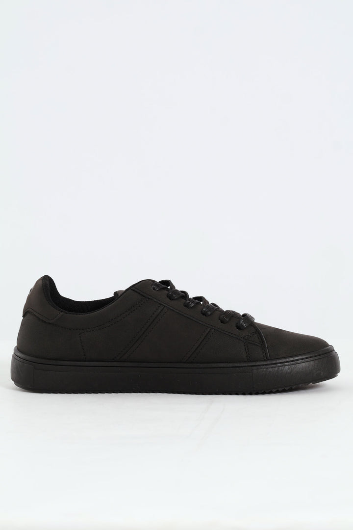 Mono Lace Up Sneaker - Black