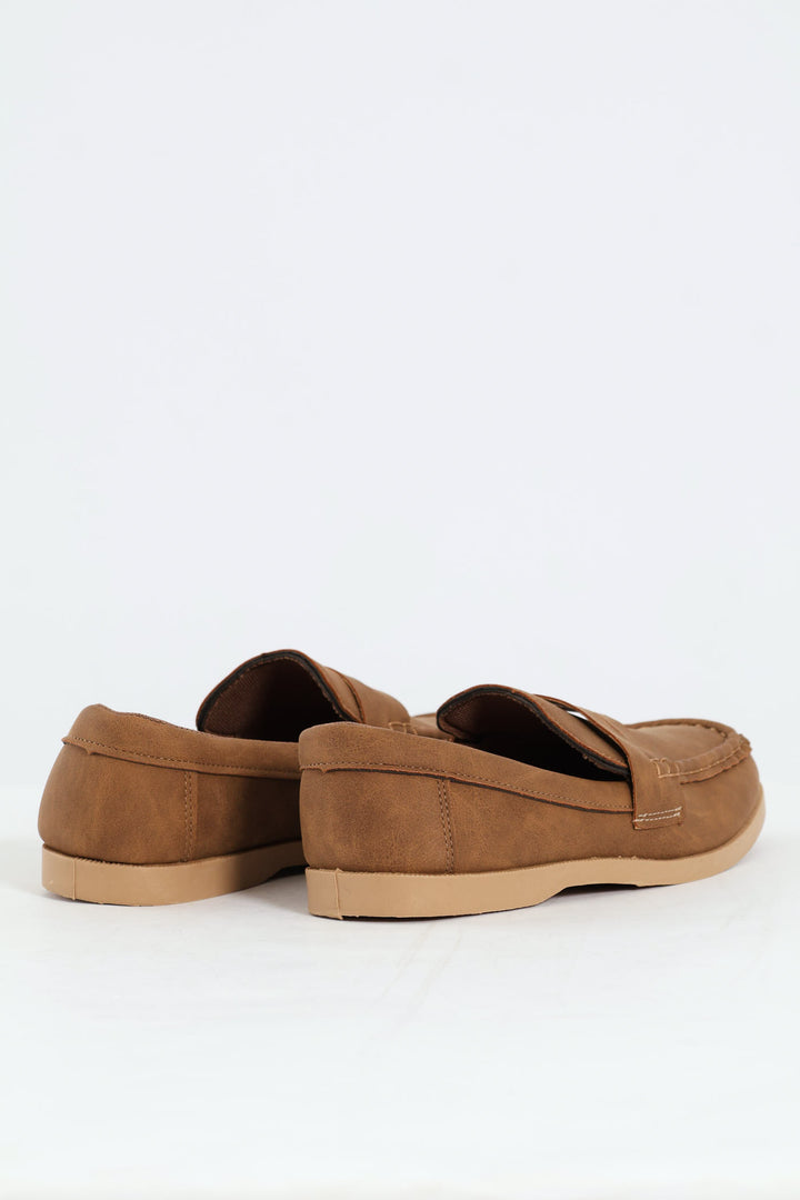 Boys Moccasin Slip On - Brown