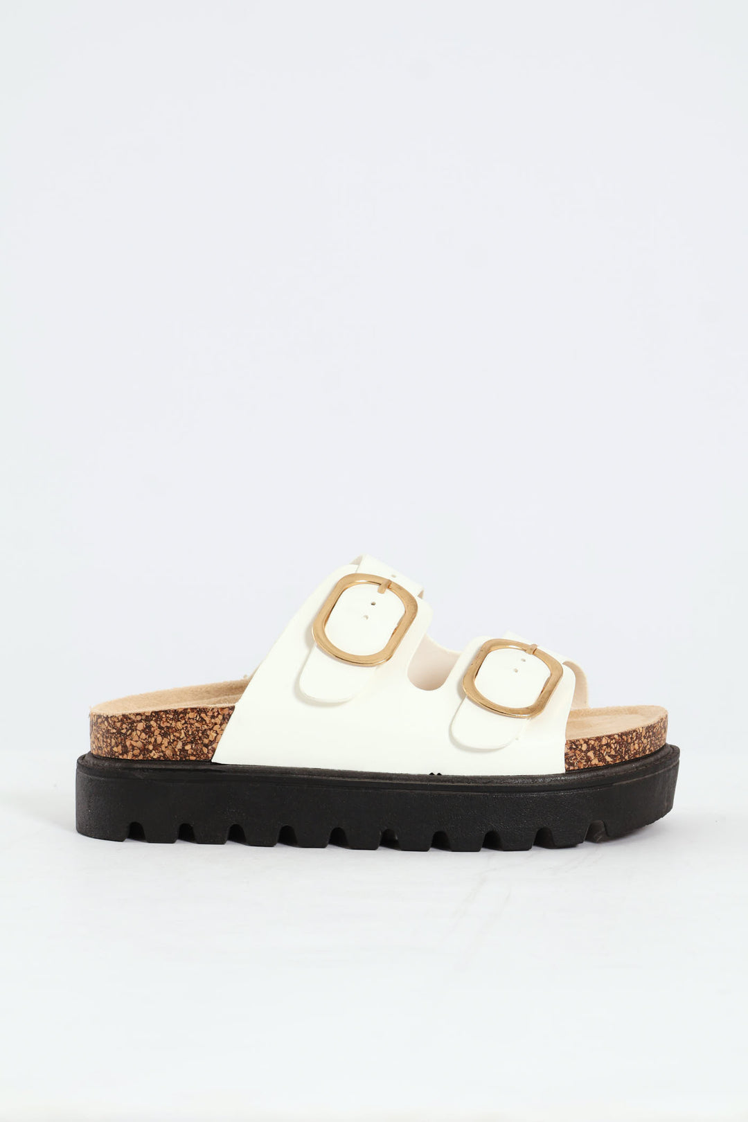 Girls Chunky Platform Health Sandal - White