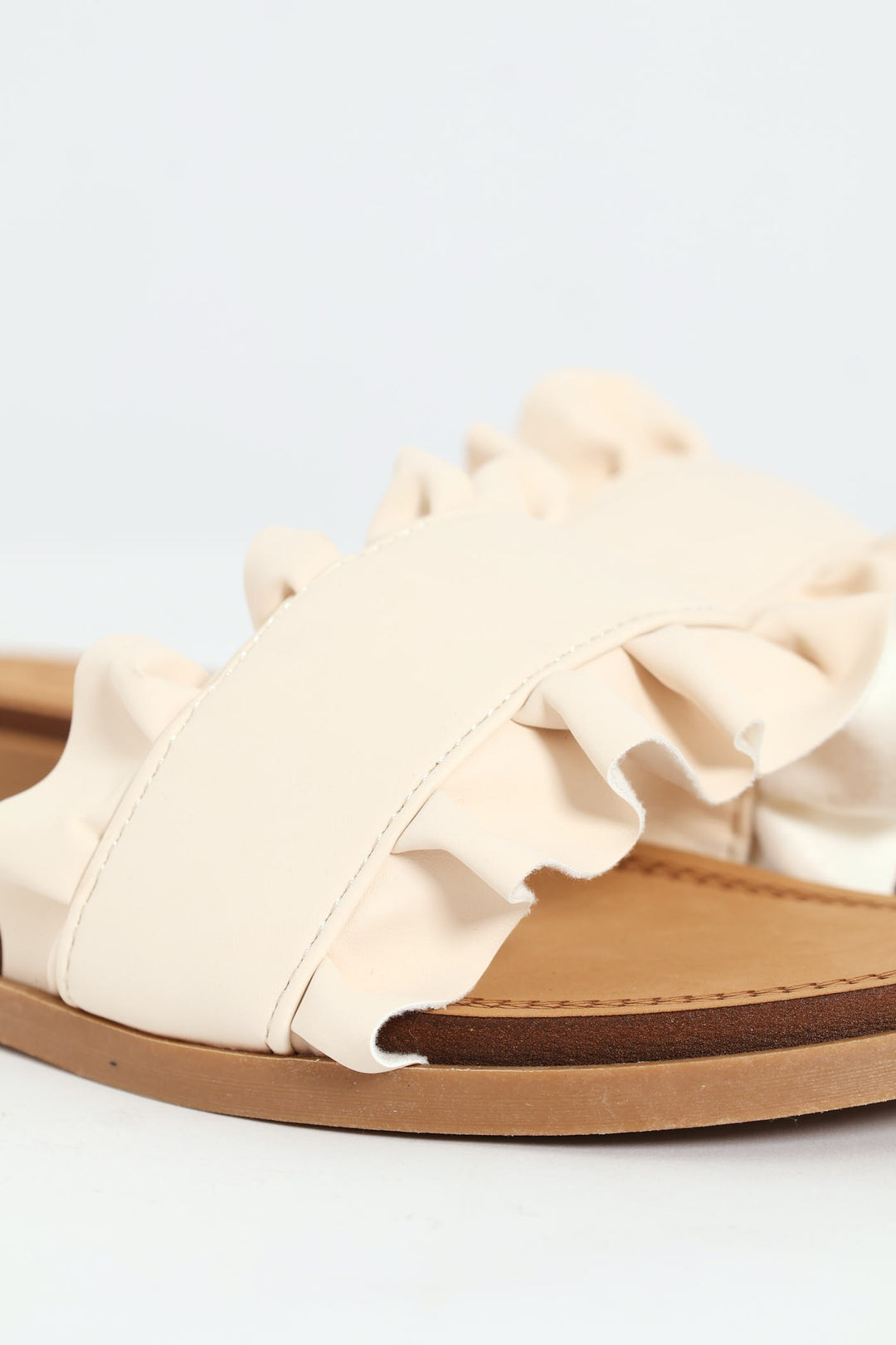 Ruffled Sandal - Off White