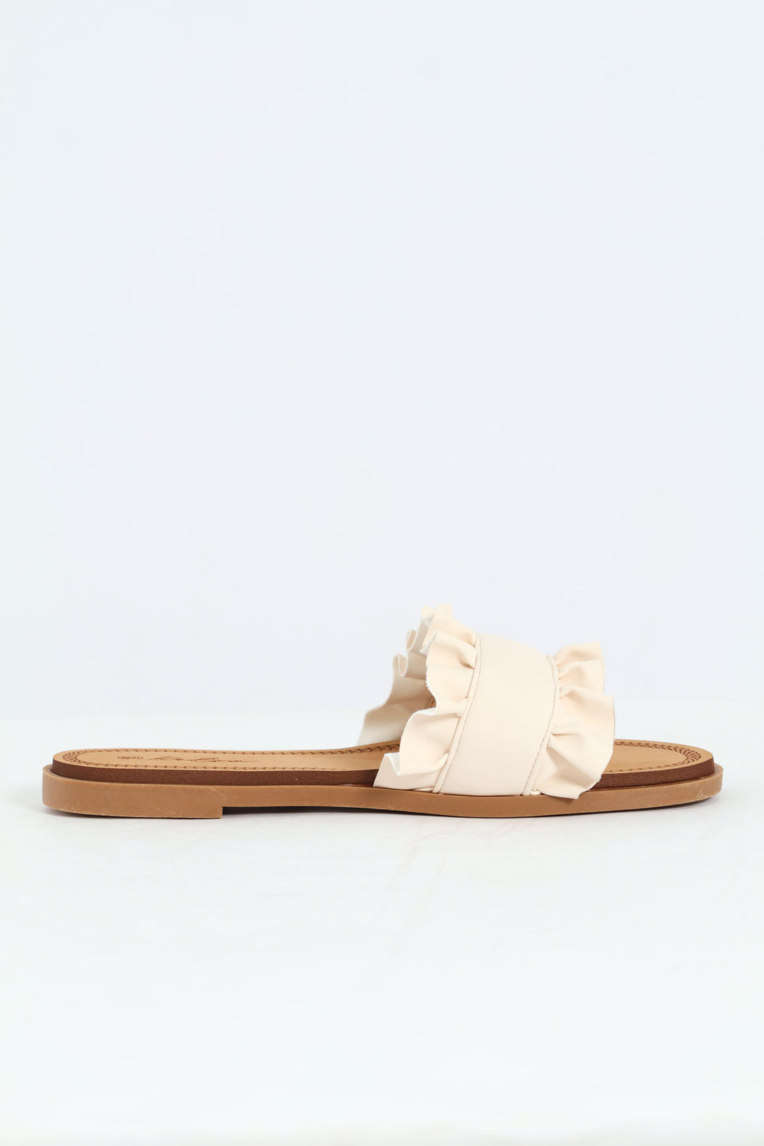 Ruffled Sandal - Off White