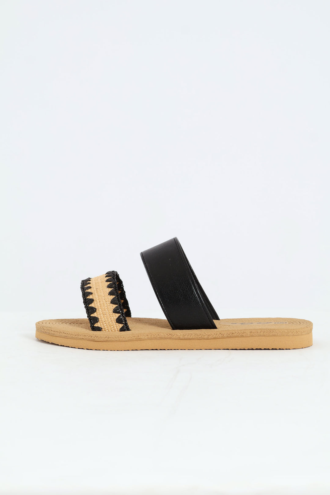 Plain & Aztec Print Mule Sandal - Multi