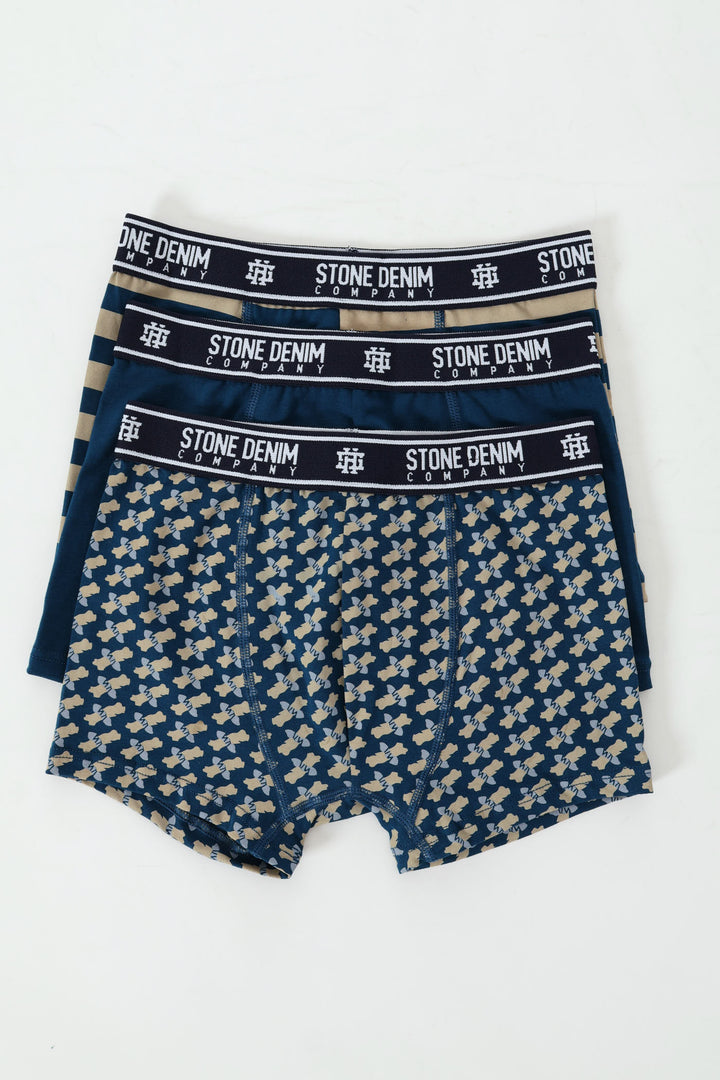 3 Pack Design Trunks - Blue