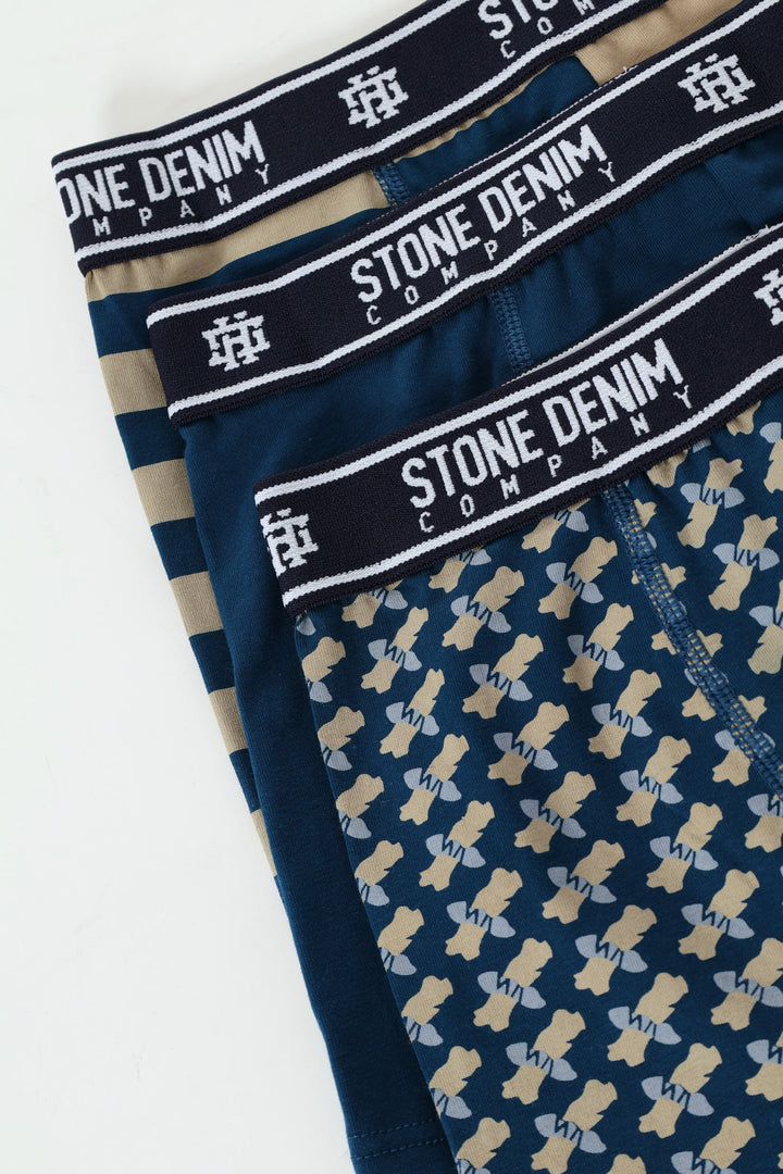 3 Pack Design Trunks - Blue