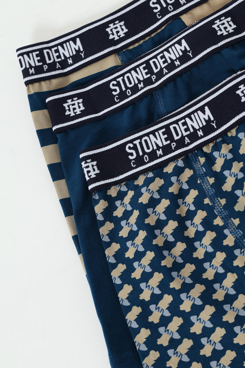 3 Pack Design Trunks - Blue