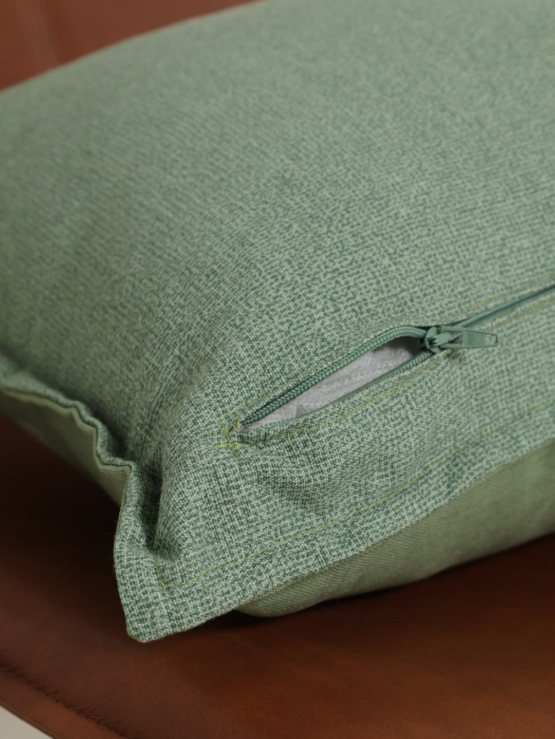 Inhale Exhale Monochrome Script Scatter Cushion - Light Green