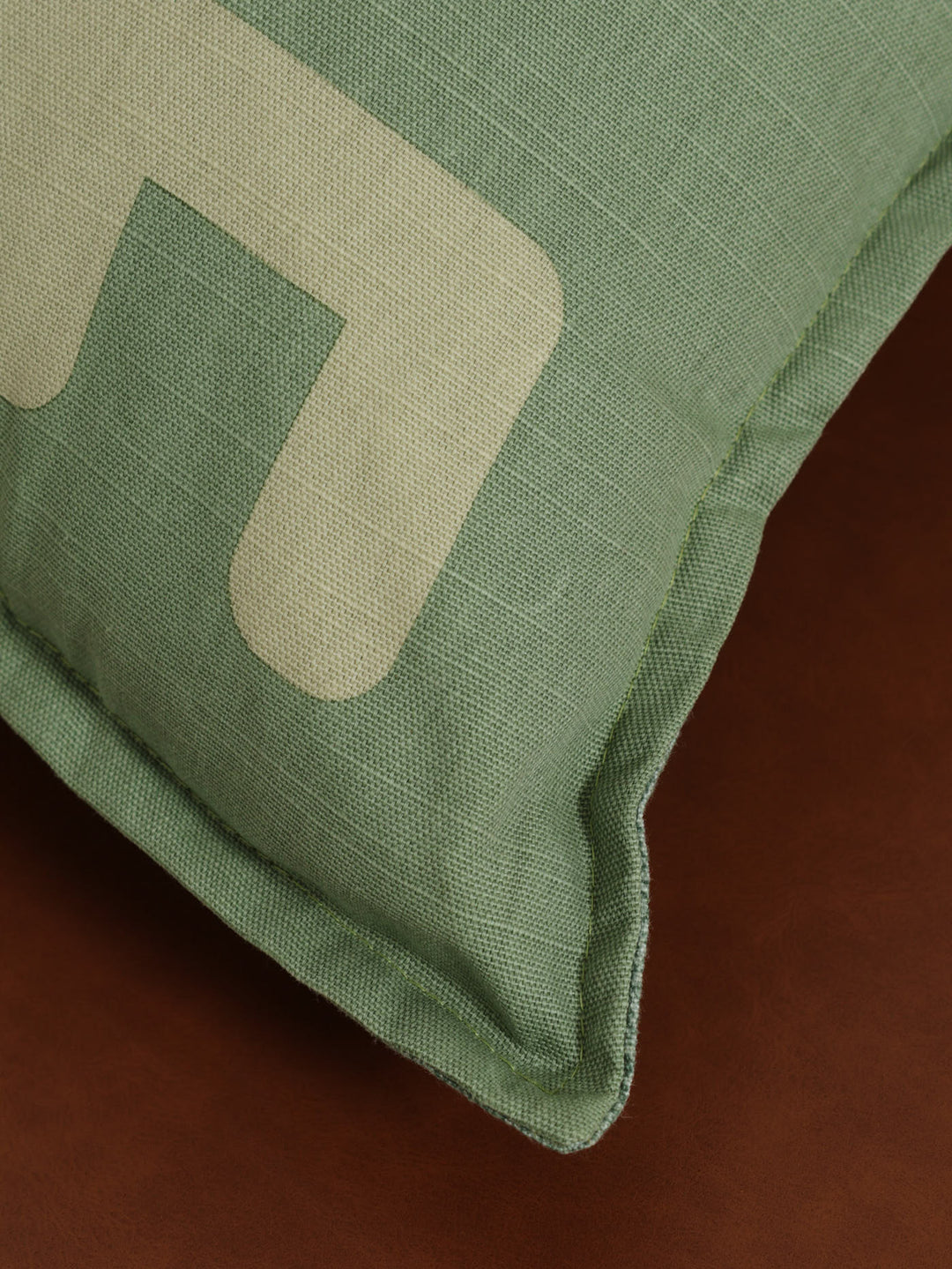 Inhale Exhale Monochrome Script Scatter Cushion - Light Green