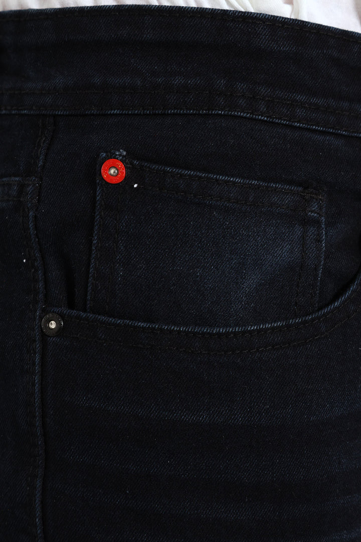 Crafted Straight Denim - Blue/Black