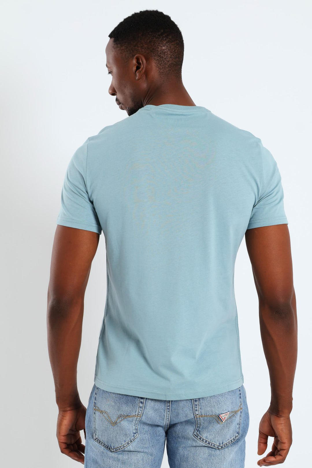 Short Sleeve Triangle Tee - Light Blue