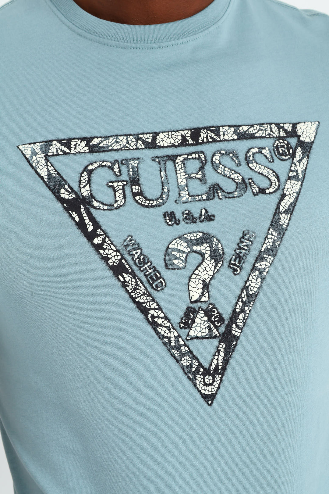 Short Sleeve Triangle Tee - Light Blue