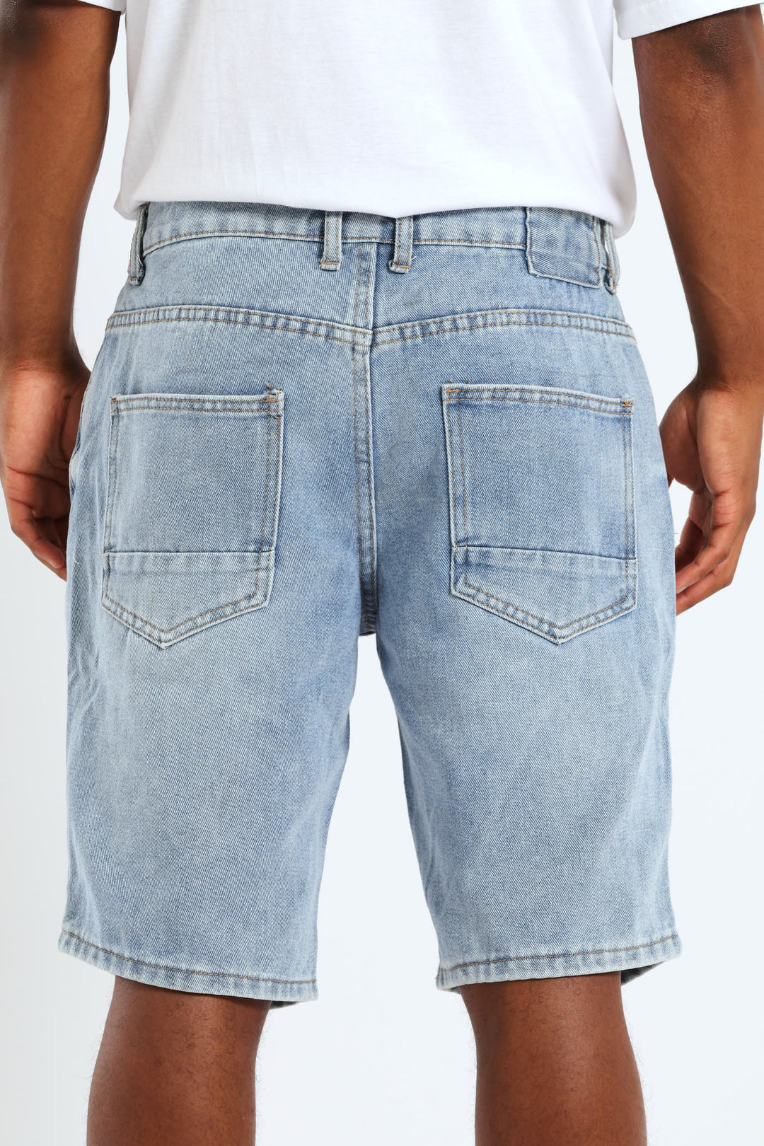 Rip & Repair Denim Shorts - Light Wash