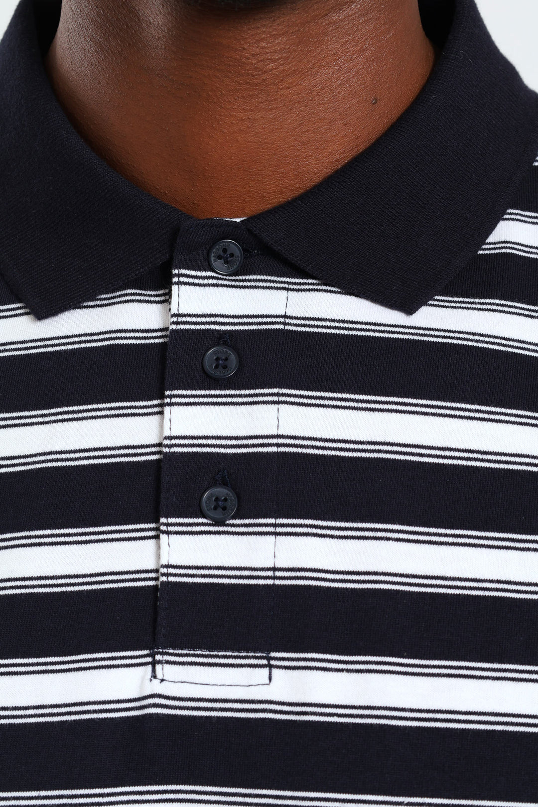 Wide & Thin Stripe Golfer - Navy