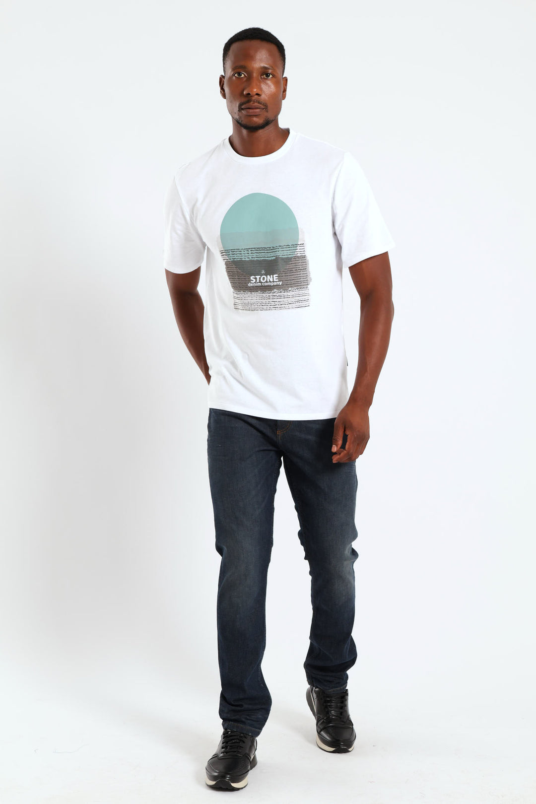 Gouache Landscape Tee - White