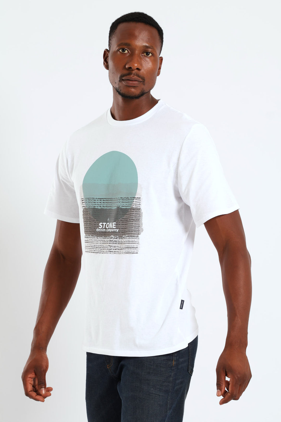 Gouache Landscape Tee - White