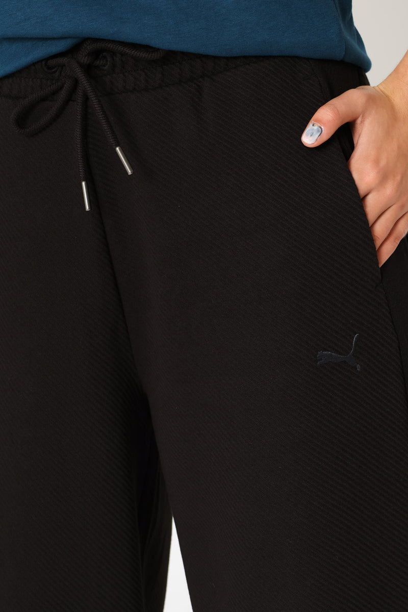 Class Relaxed Wide Leg Pants - Black