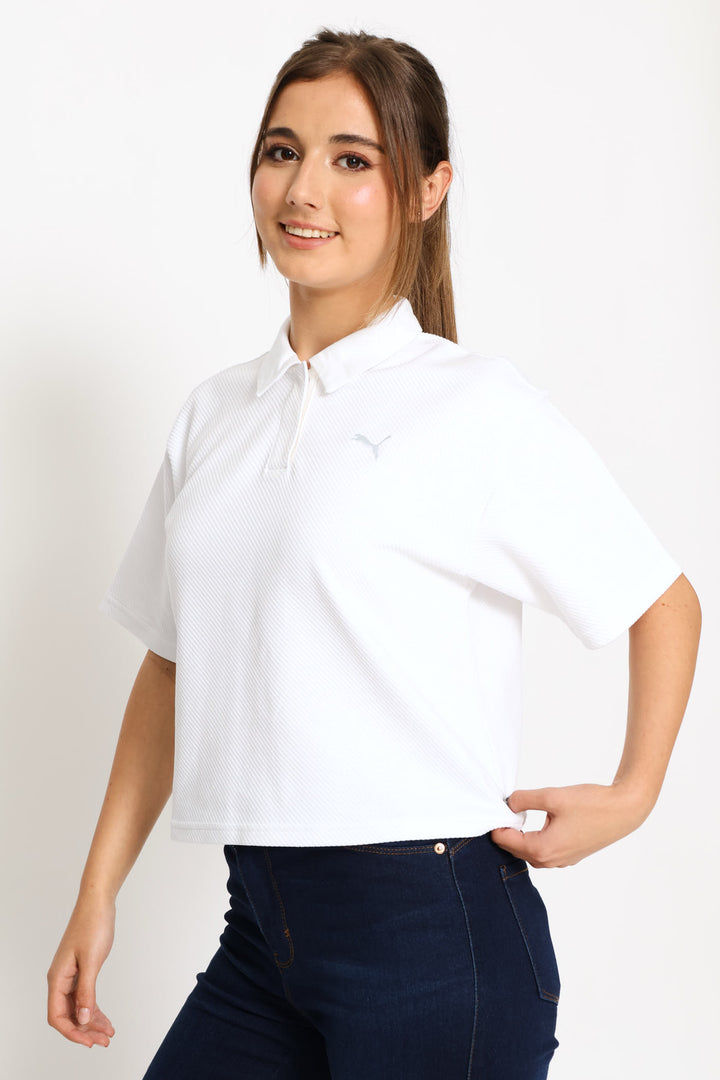 Class Relaxed Polo Tee - White