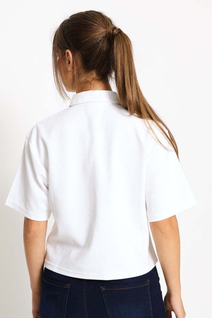 Class Relaxed Polo Tee - White