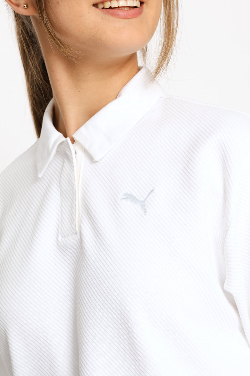 Class Relaxed Polo Tee - White