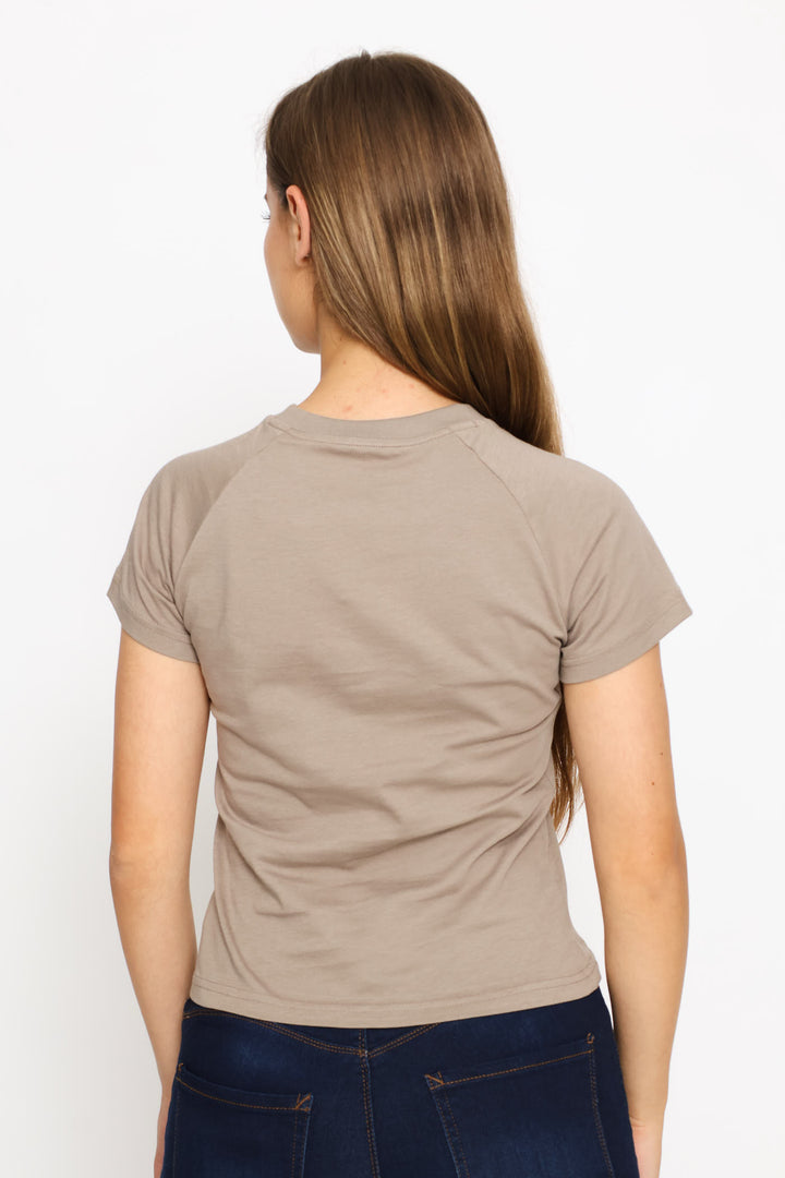 Sport Slim Graphic Tee - Stone Grey