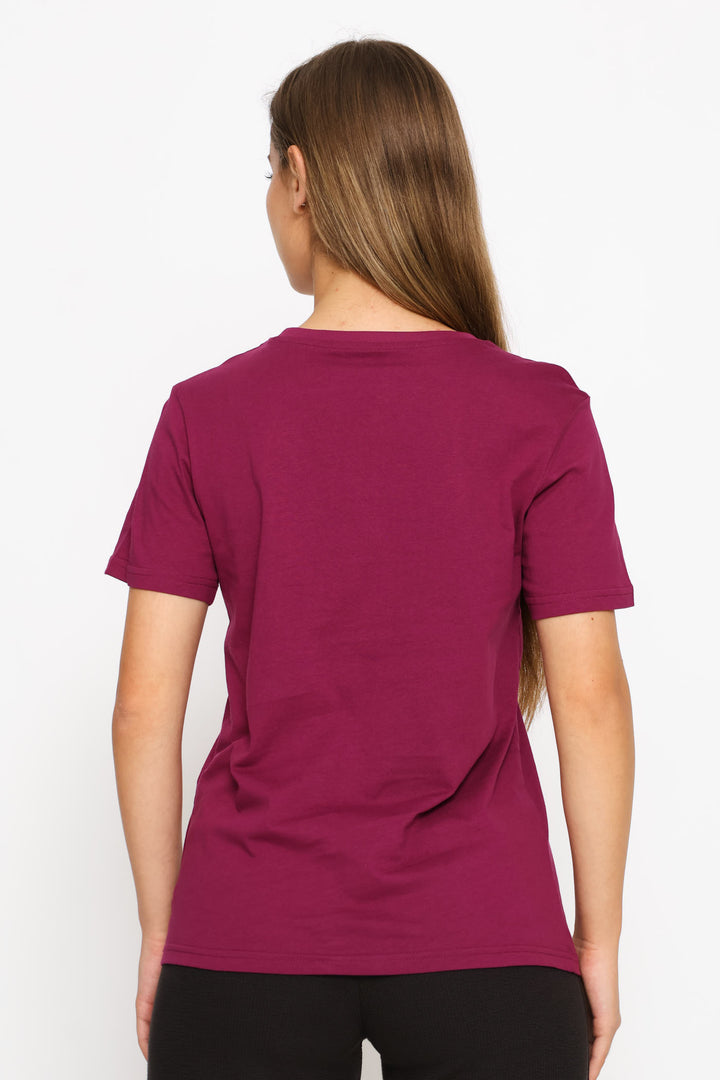 Graphics Lace Cat Tee - Fuchsia