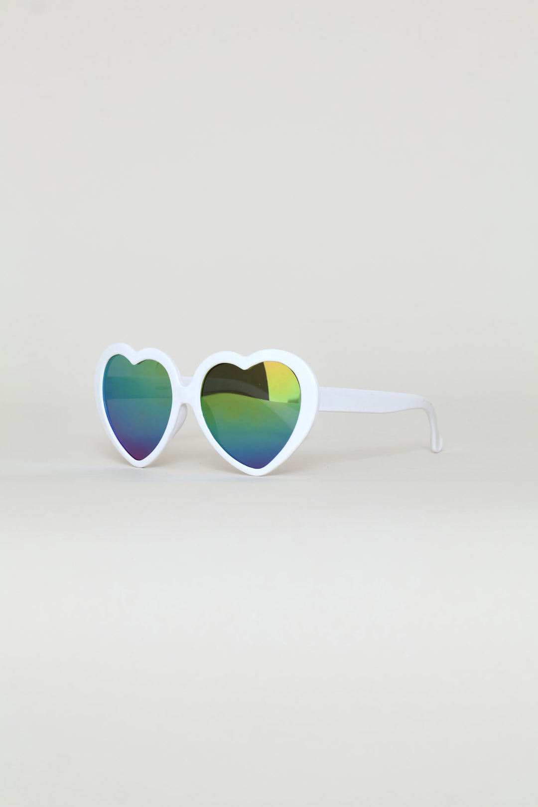 Girls Shiny Rainbow Ombre Sunglasses - White