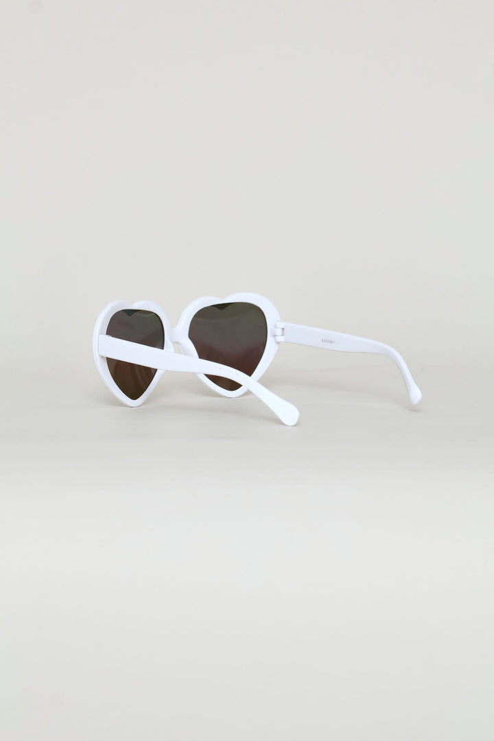 Girls Shiny Rainbow Ombre Sunglasses - White