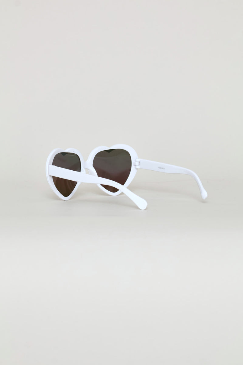 Girls Shiny Rainbow Ombre Sunglasses - White