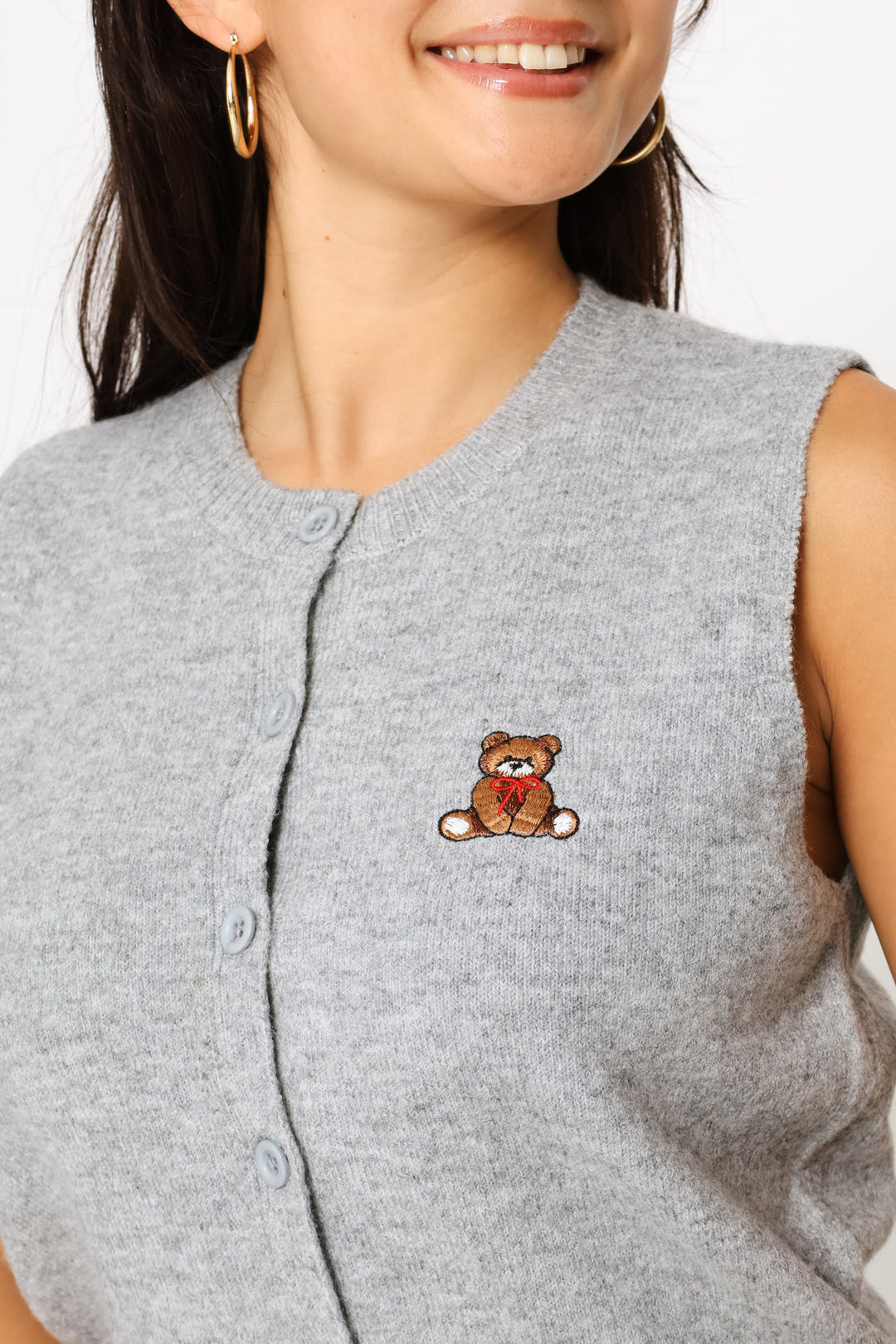 Teddy Cardigan - Grey