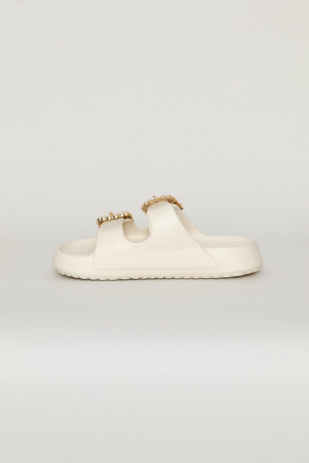 Girls Embellished Moulded Health Sandal - Stone