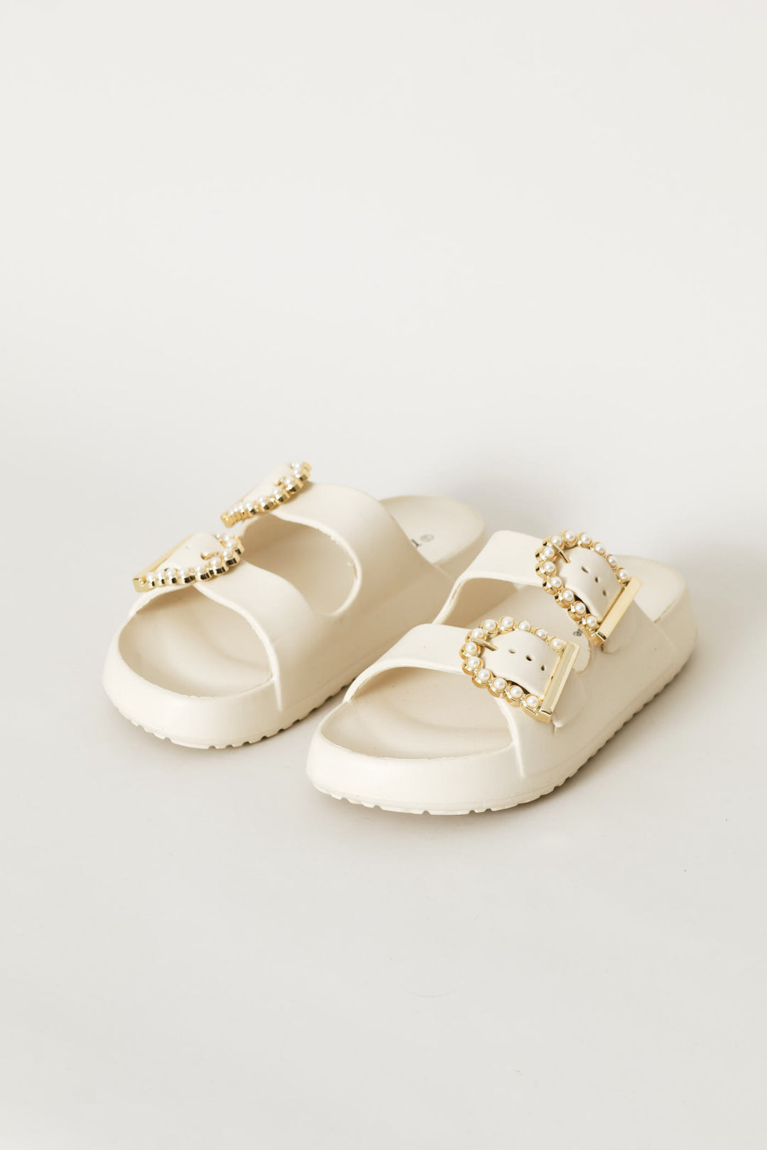 Girls Embellished Moulded Health Sandal - Stone