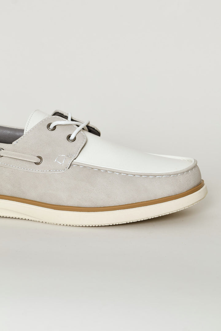 Lace Up Docksider - Stone
