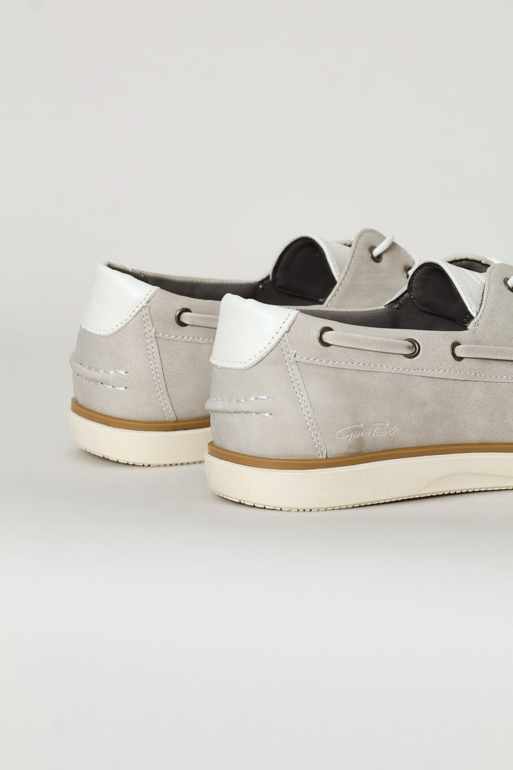 Lace Up Docksider - Stone