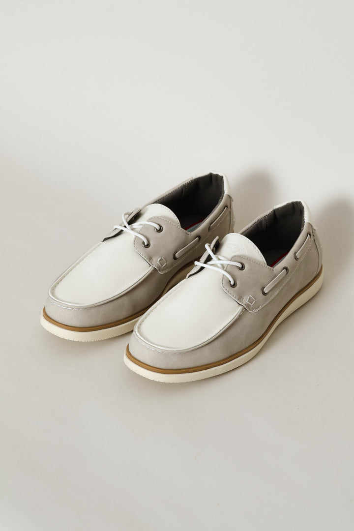 Lace Up Docksider - Stone