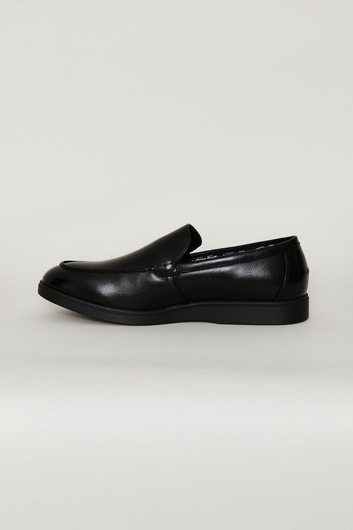 Smart Casual Plain Upper Loafer - Black