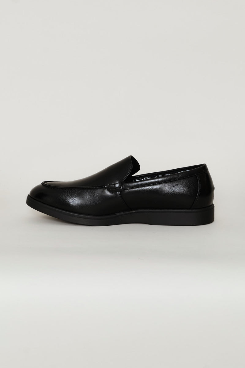 Smart Casual Plain Upper Loafer - Black