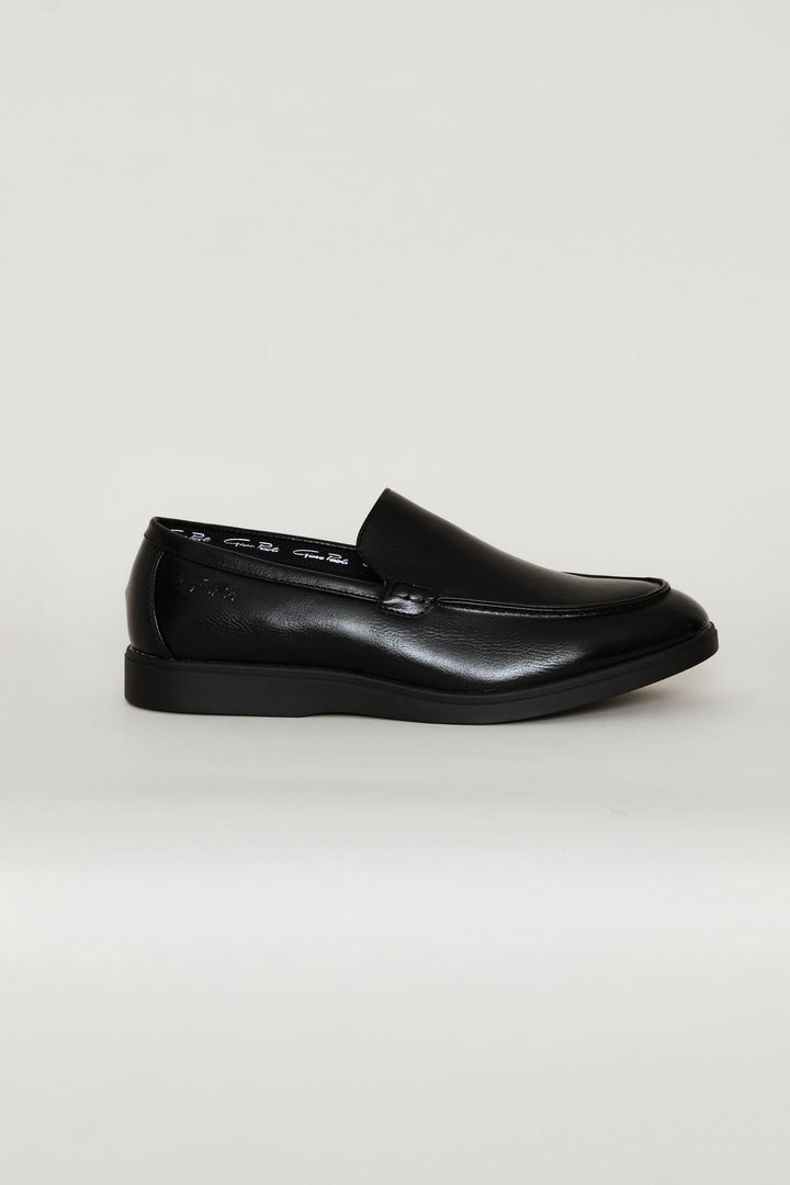 Smart Casual Plain Upper Loafer - Black