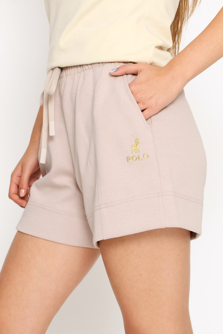 Zoe Soft Track Short - Mushroom