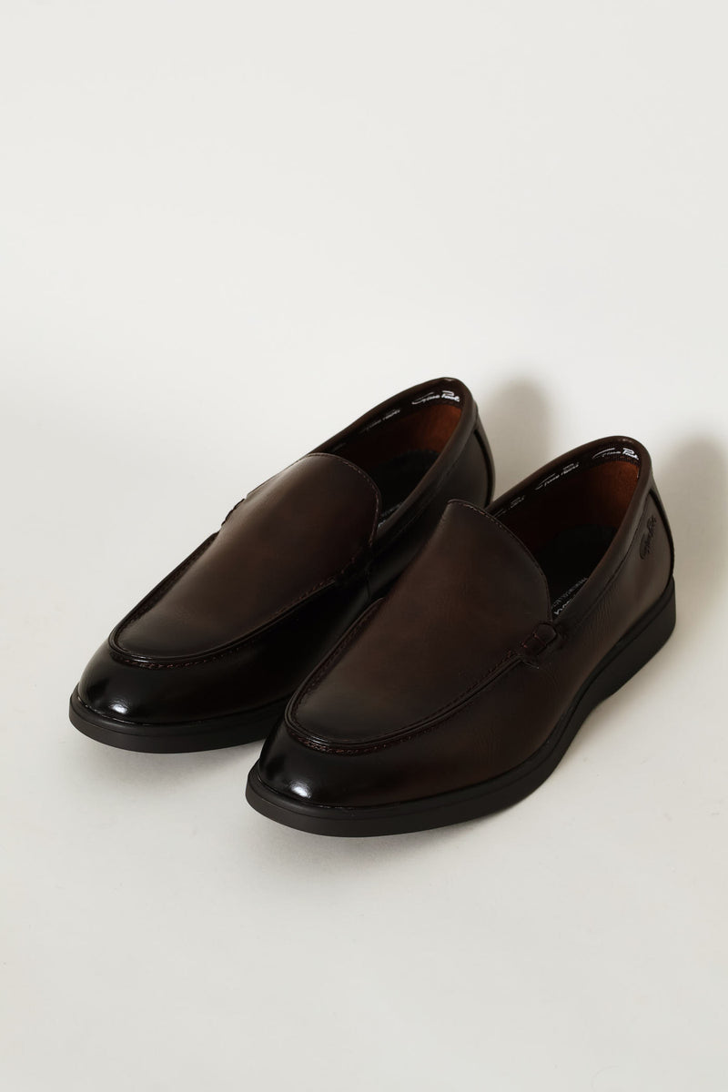 Smart Casual Plain Upper Loafer - Brown