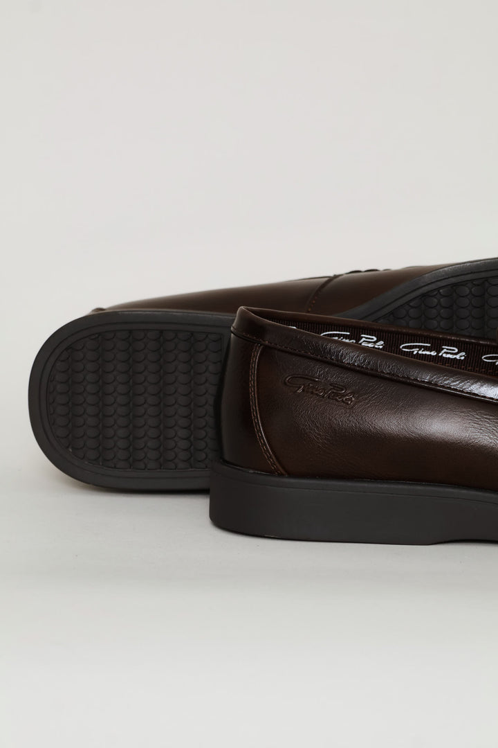Smart Casual Plain Upper Loafer - Brown