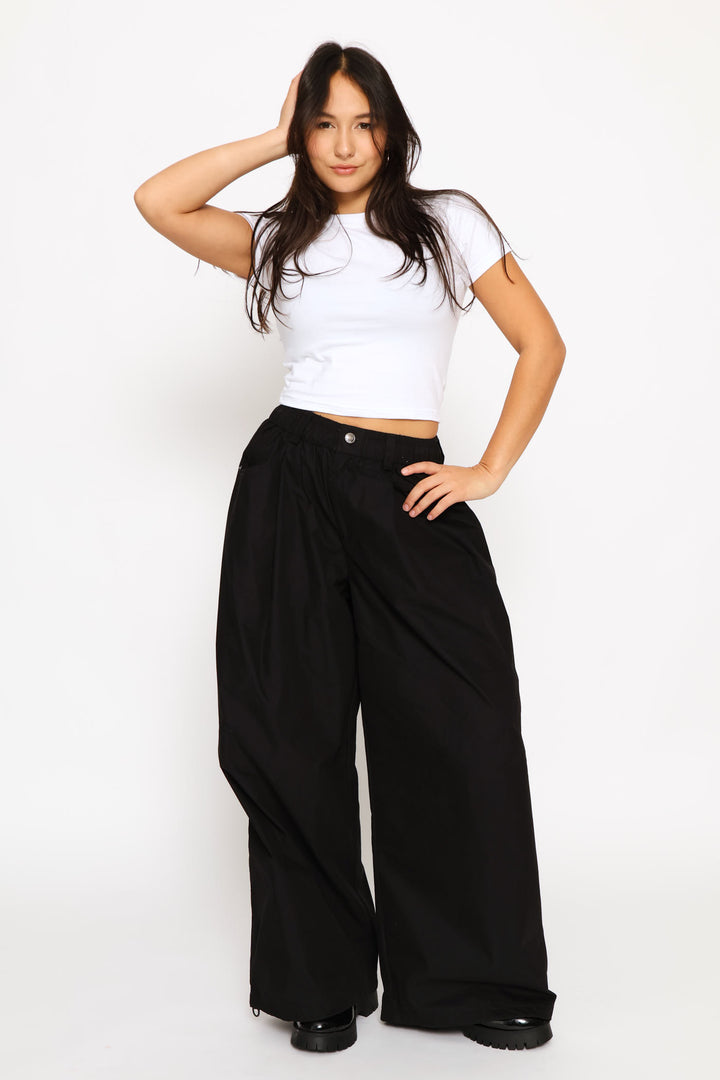 Balloon Parachute Trouser - Black
