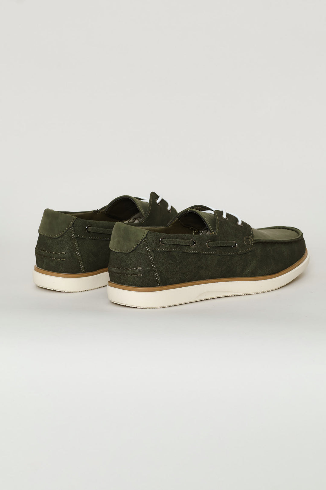 Lace Up Docksider - Olive
