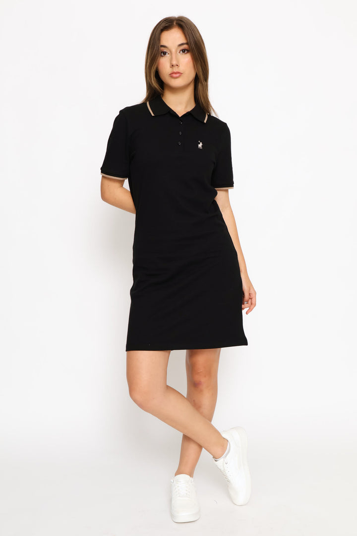Leah Golfer Dress - Black