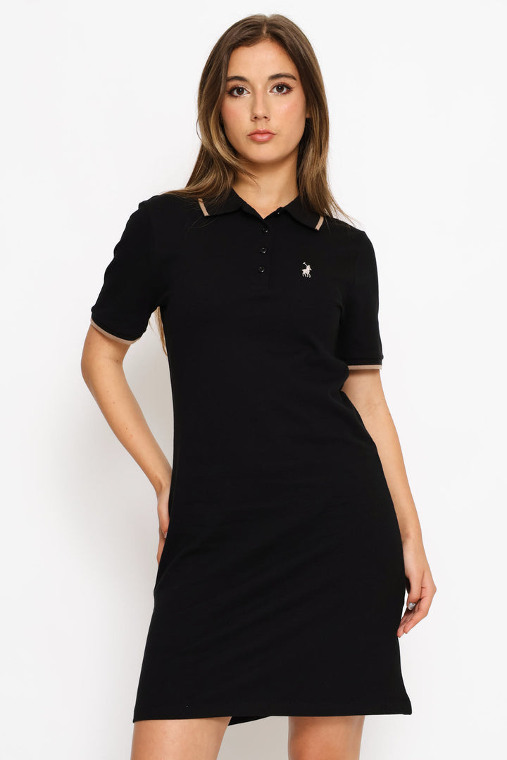 Leah Golfer Dress - Black
