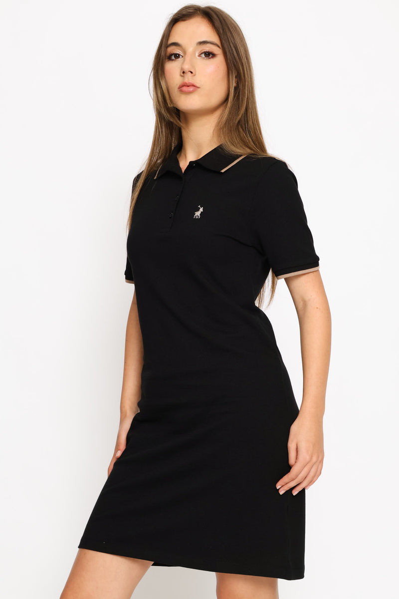 Leah Golfer Dress - Black