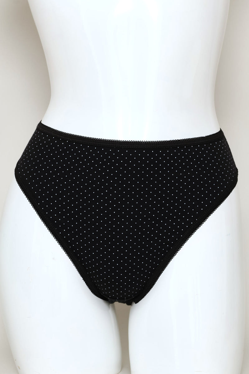 5 Pack Hi-Cut Polka Dot Panties - Multi