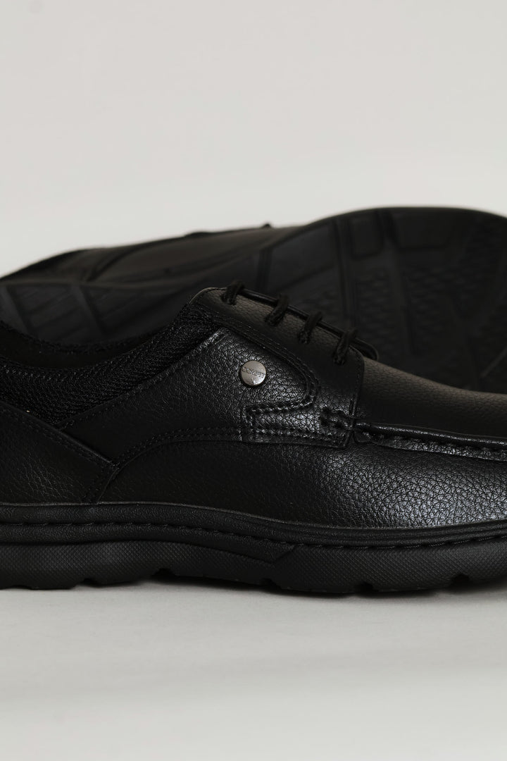 Comfit Lace Up Worker Shoe - Black
