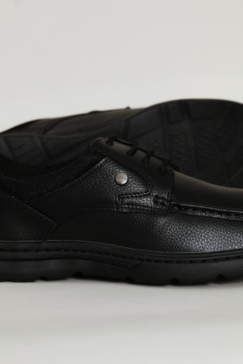 Comfit Lace Up Worker Shoe - Black