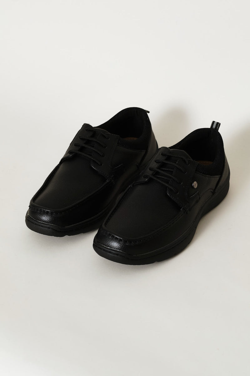 Comfit Lace Up Worker Shoe - Black