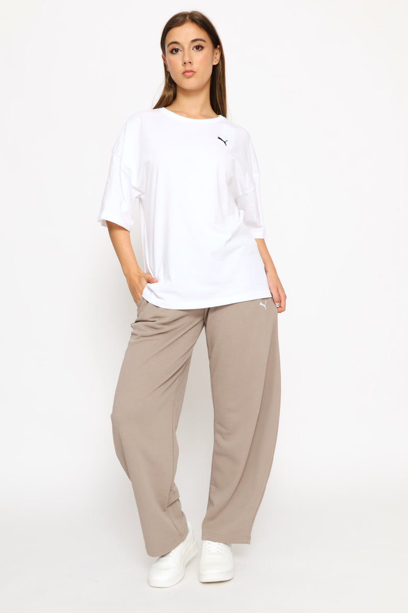 Essential Relaxed Barrel Leg Pants - Stone Grey