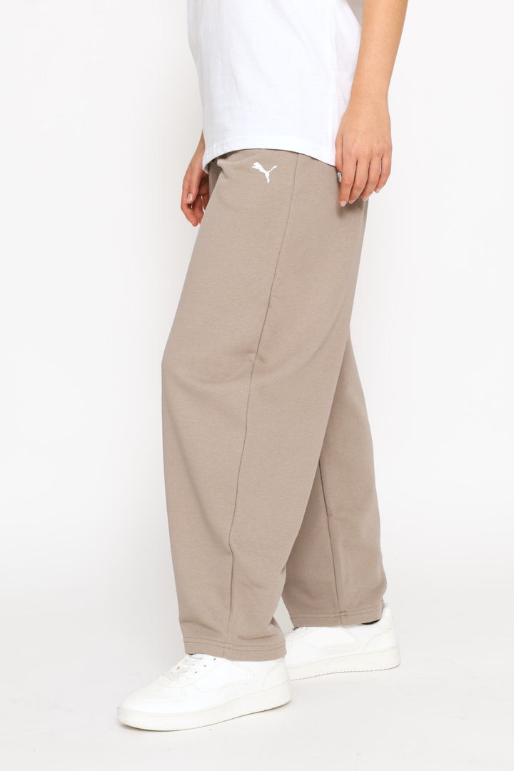 Essential Relaxed Barrel Leg Pants - Stone Grey